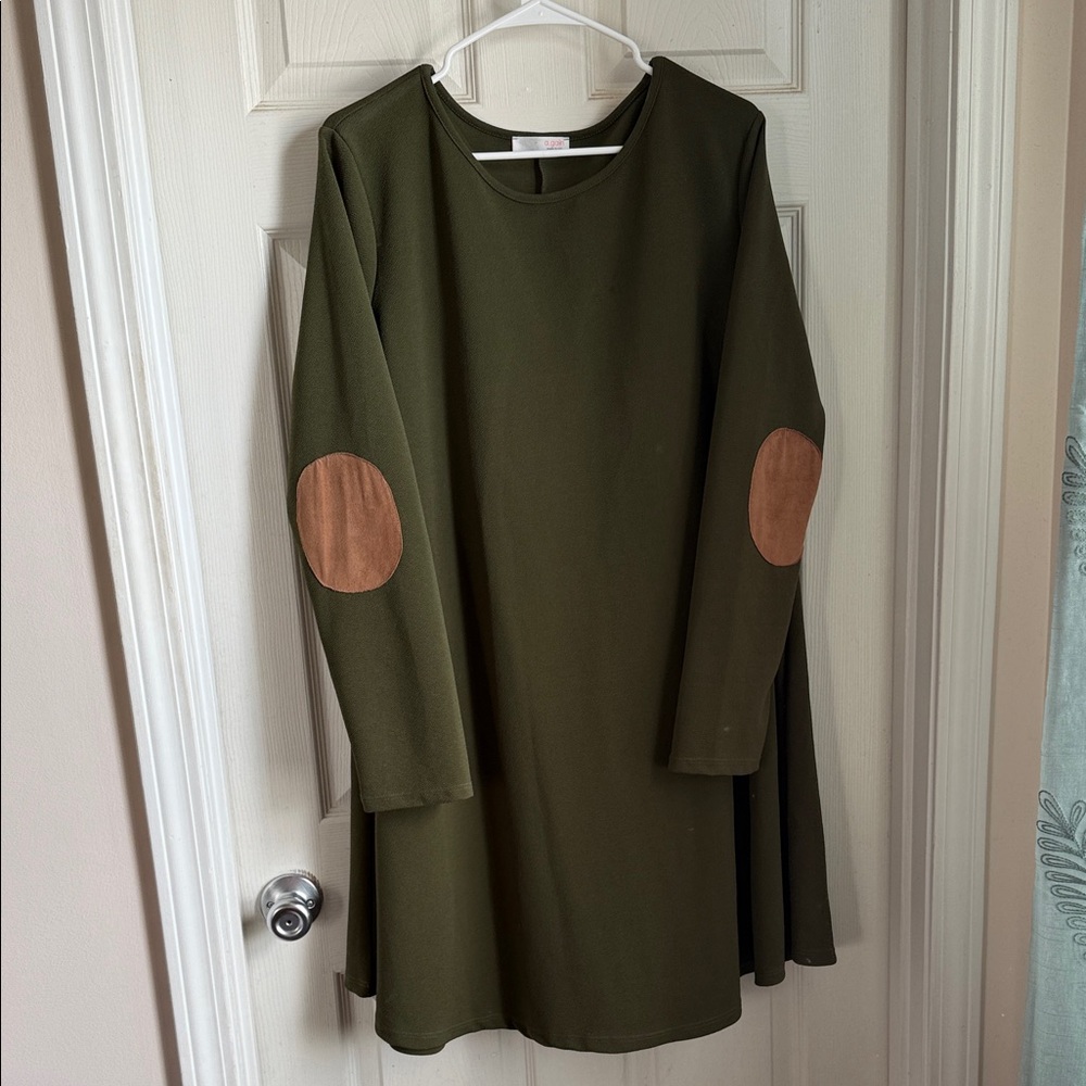PLUS SIZE Olive Green Tunic Dress